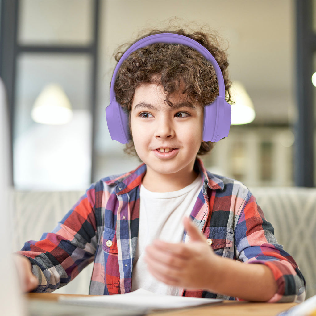Laser Volume-Limited ANC Kids Wireless Headphones – Lila - Electronics > Headphones and Earphones > Over Ear Headphones