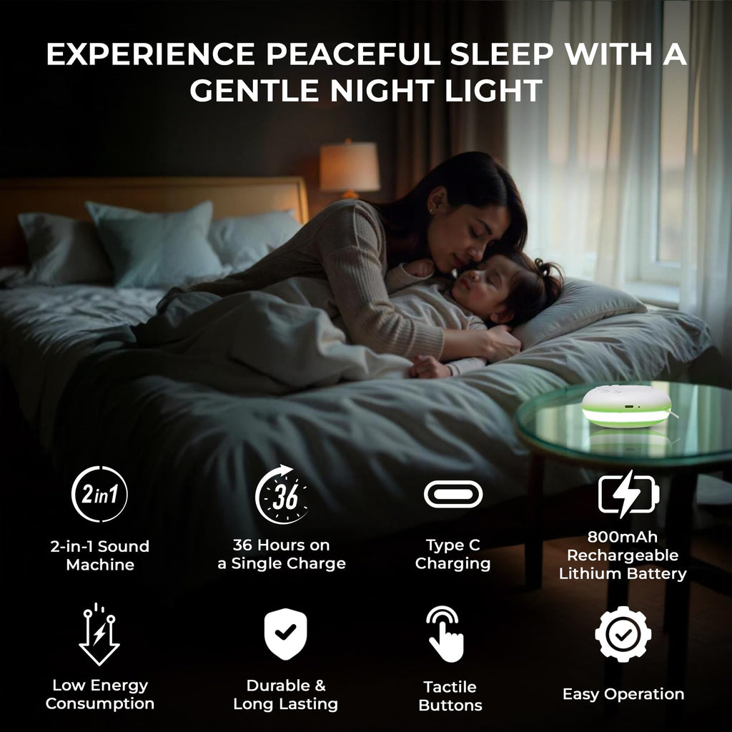 White Noise Machine for Emotional Regulation & Sleep Routines Portable Sensory Sound Support Device - Health & Beauty > Health & Wellbeing > Monitoring & Testing