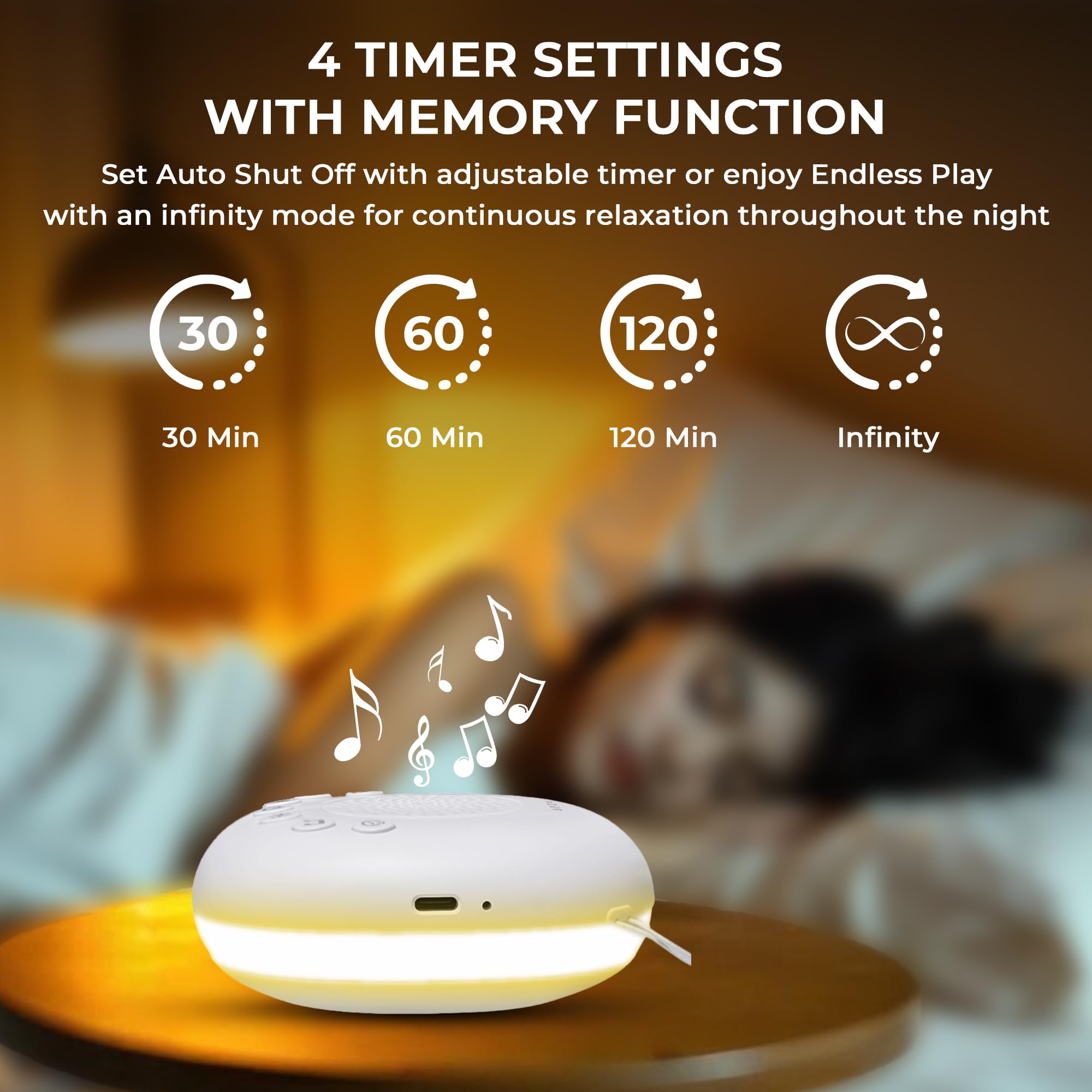White Noise Machine for Emotional Regulation & Sleep Routines Portable Sensory Sound Support Device - Health & Beauty > Health & Wellbeing > Monitoring & Testing
