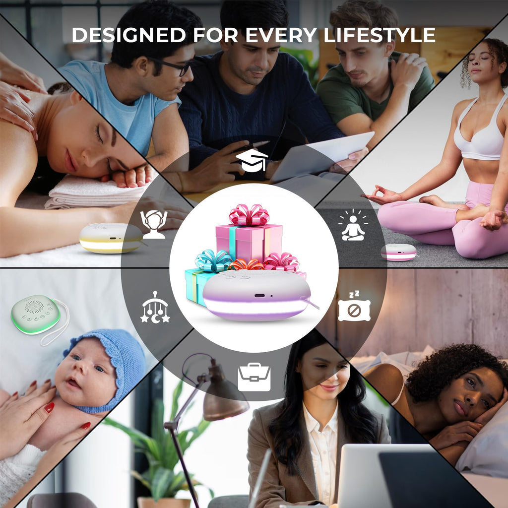 White Noise Machine for Emotional Regulation & Sleep Routines Portable Sensory Sound Support Device - Health & Beauty > Health & Wellbeing > Monitoring & Testing