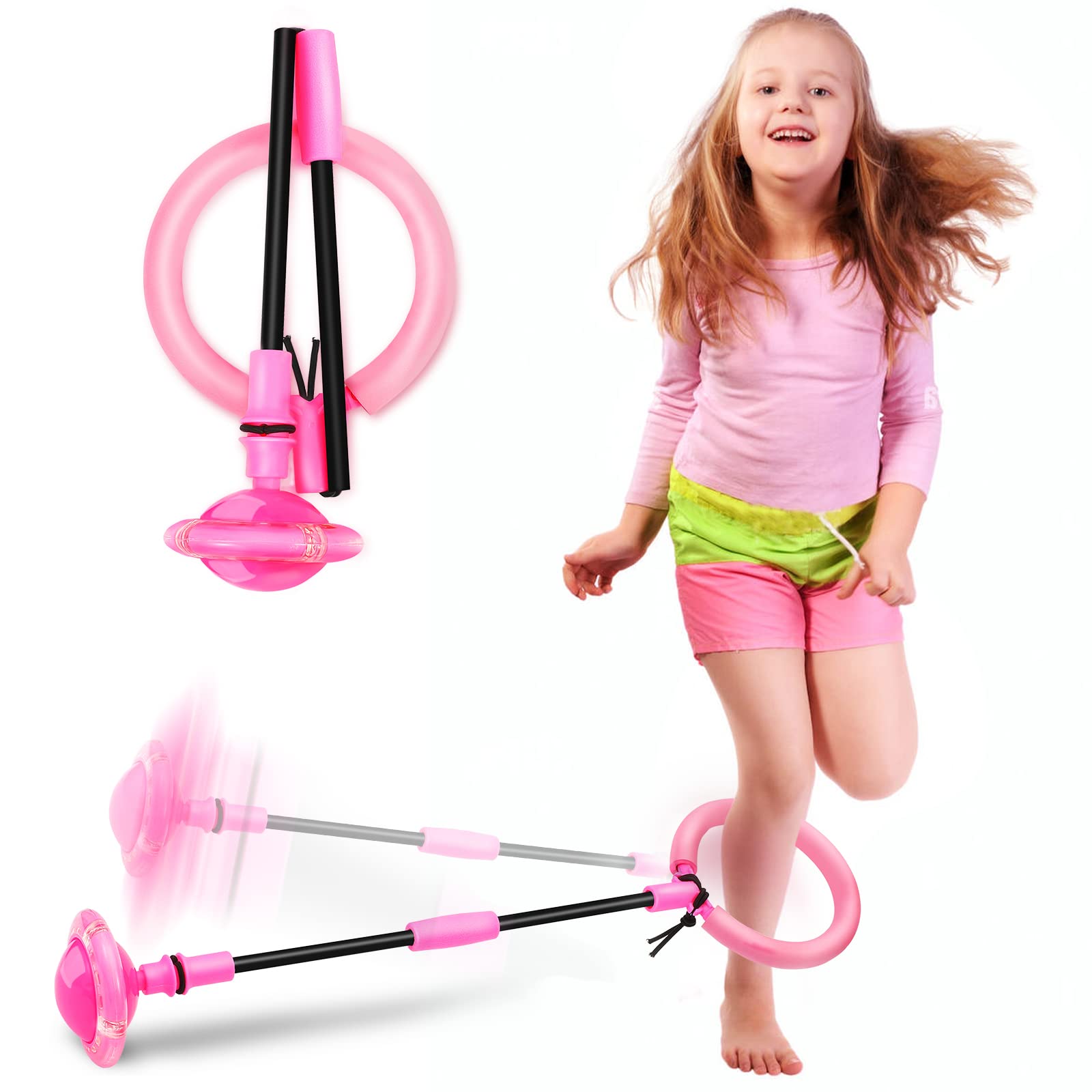Skip Ball with Flash Wheel – Pink - Baby & Kids > Baby & Kid's Toys > Activity Toys
