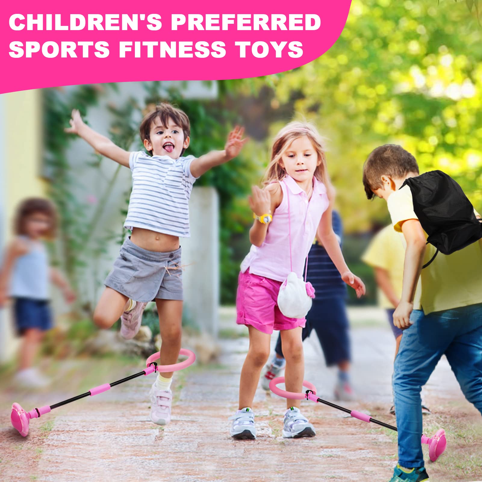 Skip Ball with Flash Wheel – Pink - Baby & Kids > Baby & Kid's Toys > Activity Toys