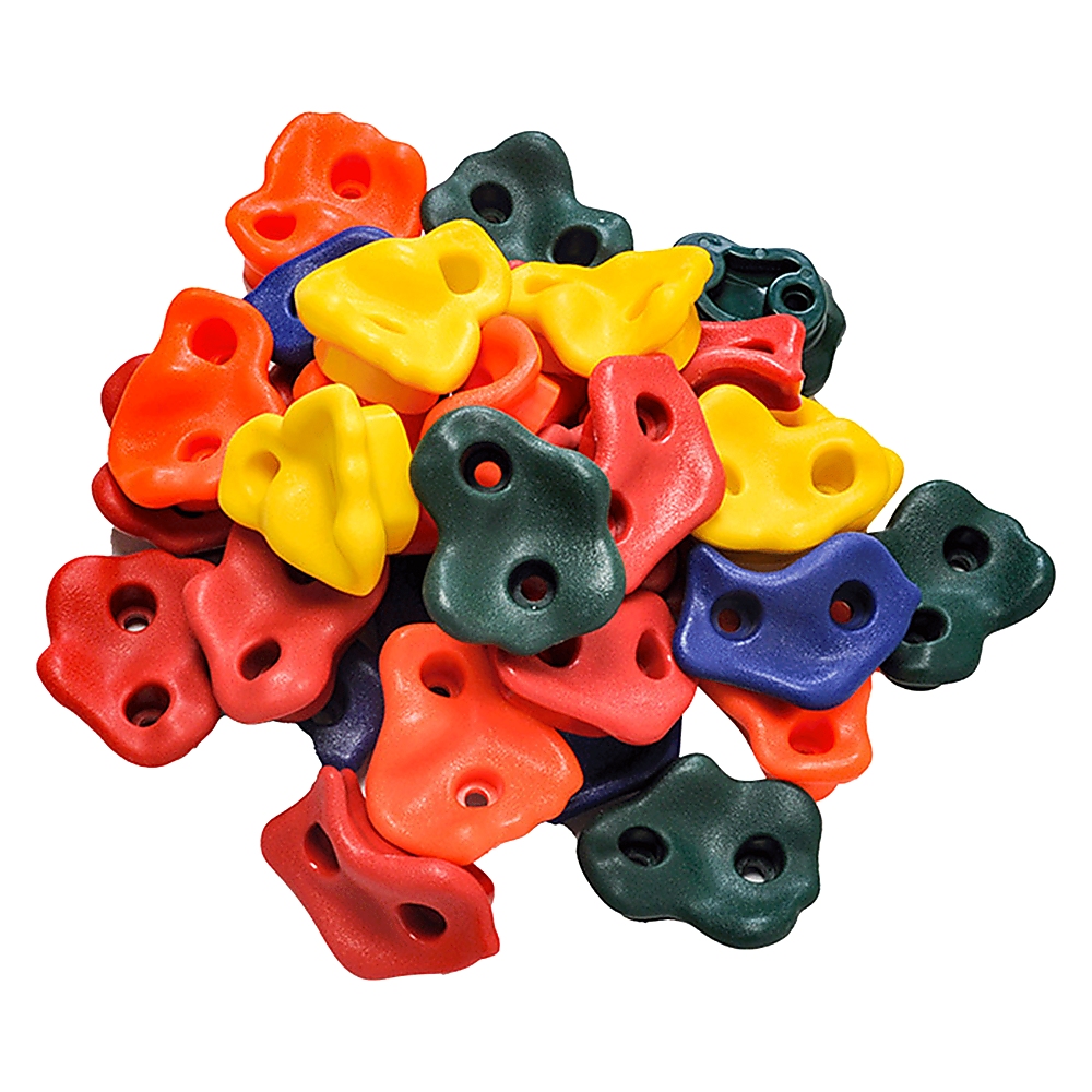 Jungle Gym Rock Climbing Holds Kids Wall Mounting Hardware Knotted Rope 25 Handles Playground - Baby & Kids > Baby & Kid's Toys > Activity Toys