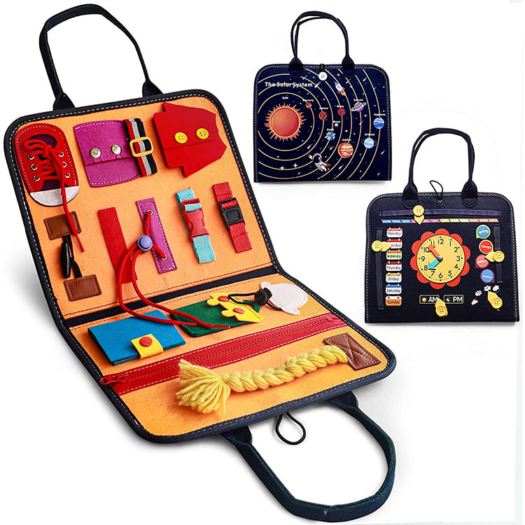 Montessori Busy Board - Educational Sensory Activity Toy for Toddlers - Baby & Kids > Baby & Kid's Toys > Art & Drawing Toys