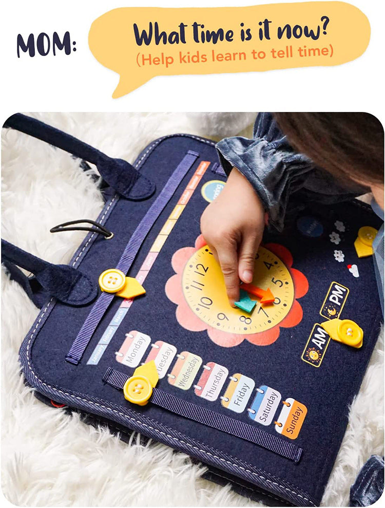 Montessori Busy Board - Educational Sensory Activity Toy for Toddlers - Baby & Kids > Baby & Kid's Toys > Art & Drawing Toys