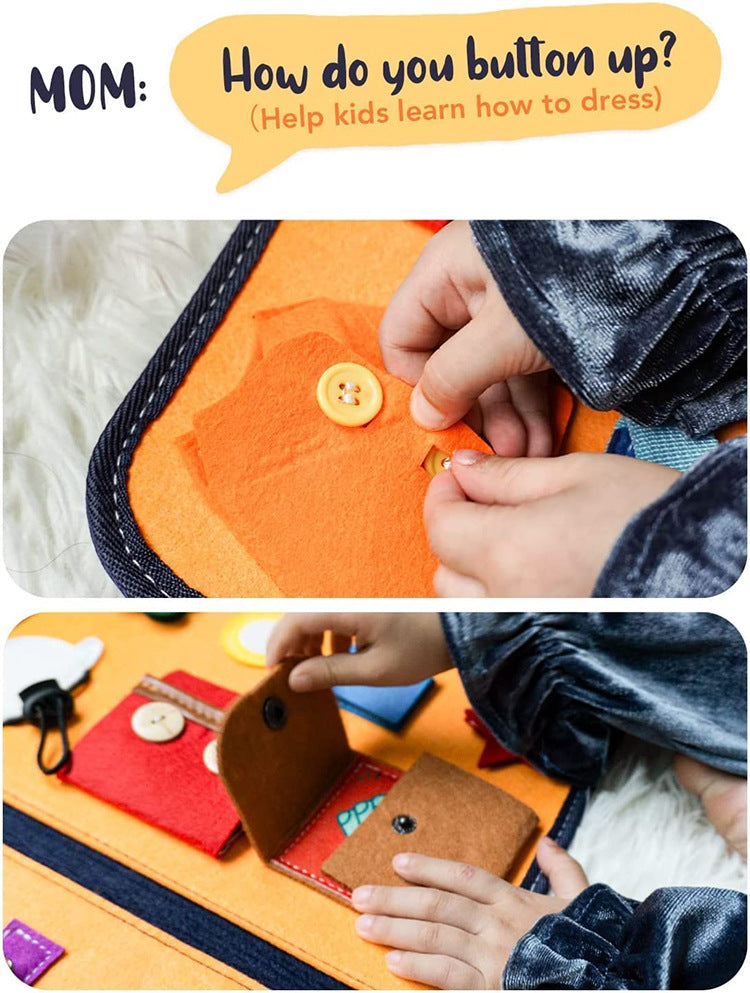 Montessori Busy Board - Educational Sensory Activity Toy for Toddlers - Baby & Kids > Baby & Kid's Toys > Art & Drawing Toys