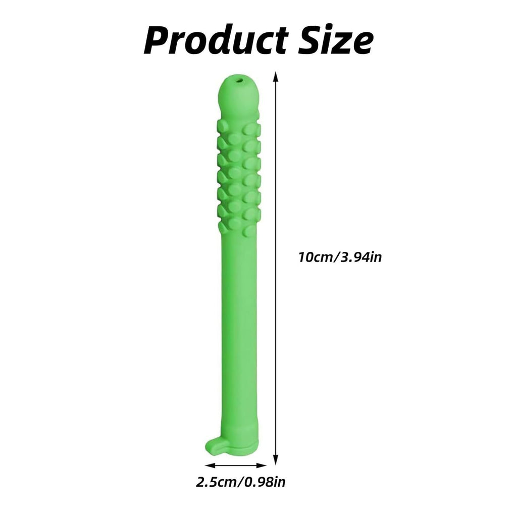 5-Pack Silicone Essential Oil Breathing Stick & Chewable Sensory Fidget Tube for Focus & Relaxation Orange Scent Green - Commercial > Commercial Others > Retail